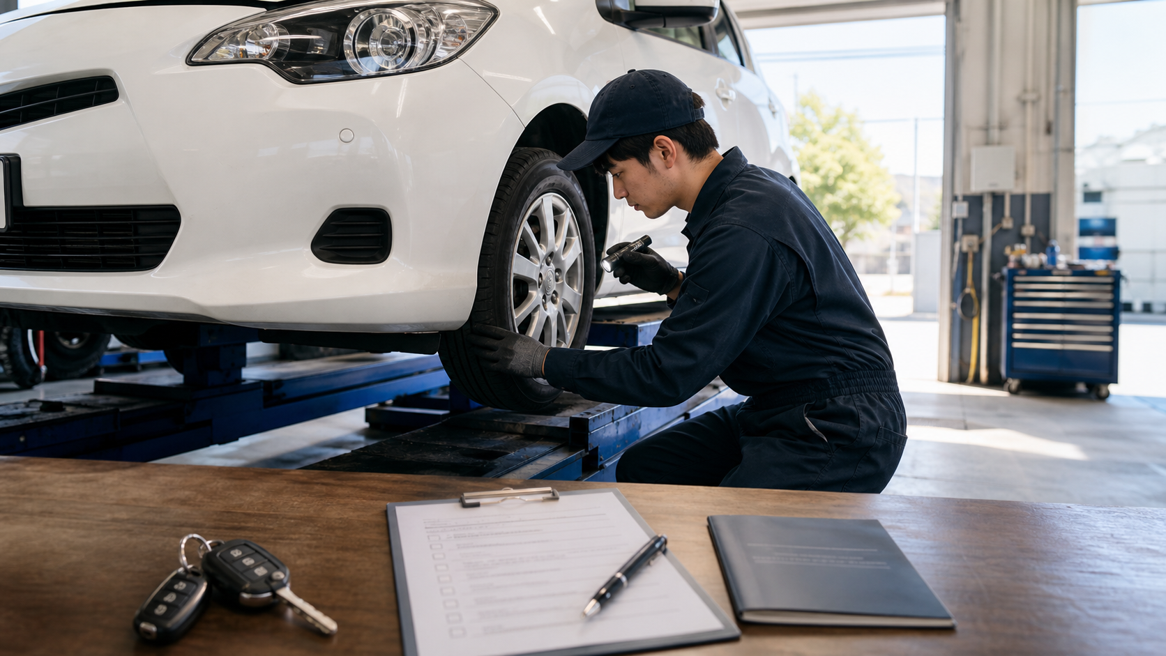 納車前点検と購入後サポートのイメージ